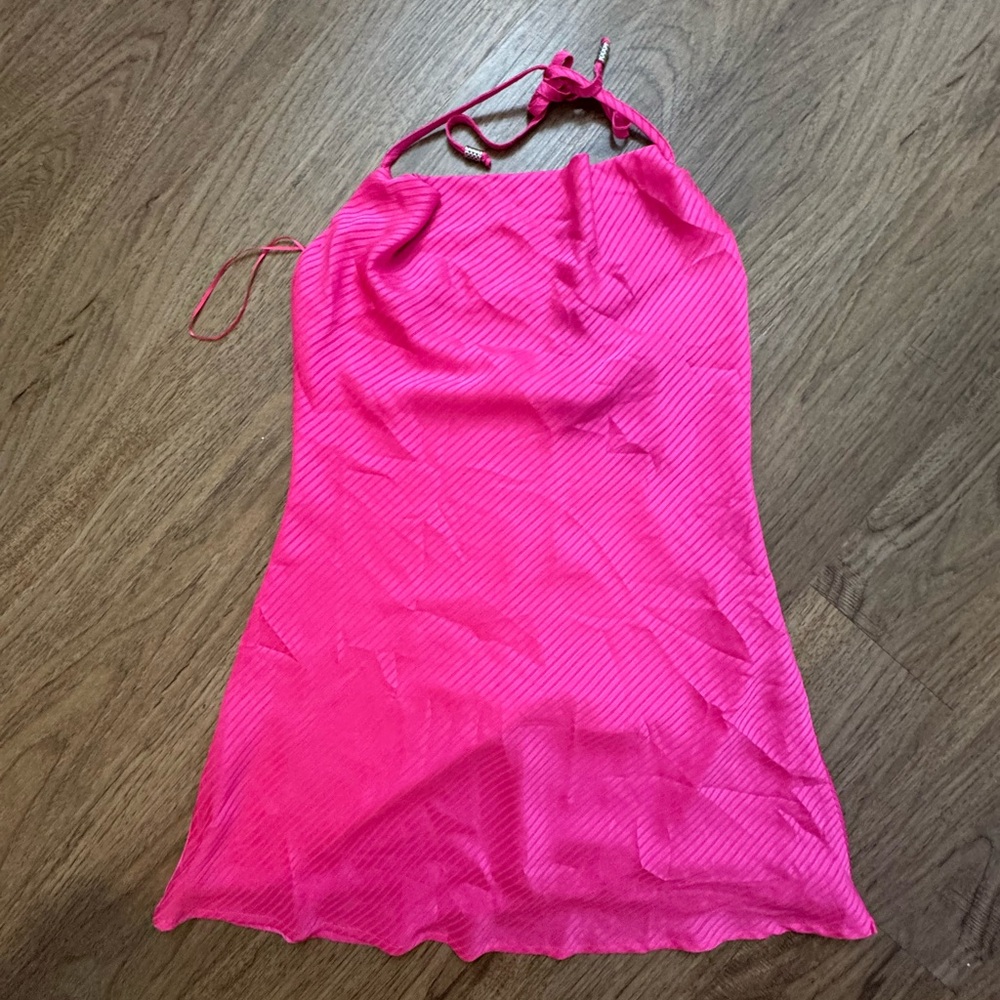 Fashion Nova Pink Halter Dress